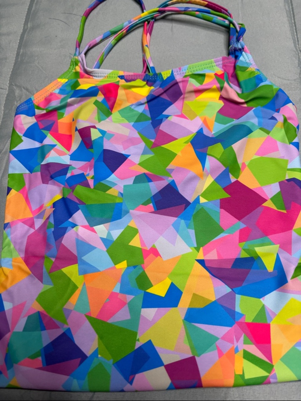 Kids Multi-Color Geometric One-Piece Swimsuit - Picture 3 of 3